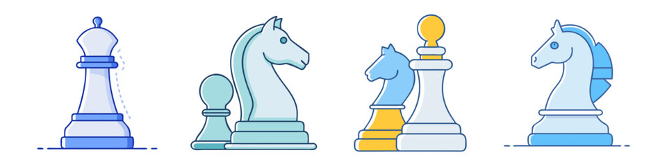 chess piece icon, chess piece vector illustration-simple illustration of chess piece, perfect for chess piece logos and icons