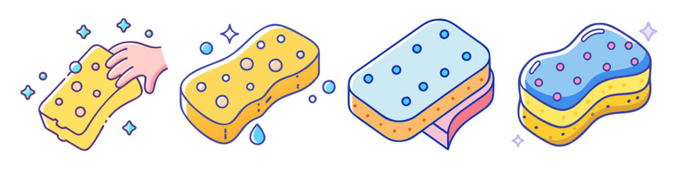 cleaning sponge icon, cleaning sponge vector illustration-simple illustration of cleaning sponge, perfect for cleaning sponge logos and icons