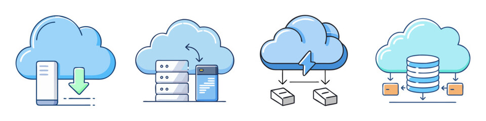 cloud storage icon, cloud storage vector illustration-simple illustration of cloud storage, perfect for cloud storage logos and icons