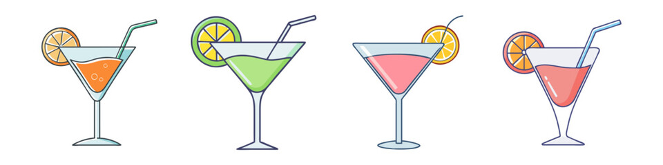 cocktail icon, cocktail vector illustration-simple illustration of cocktail, perfect for cocktail logos and icons