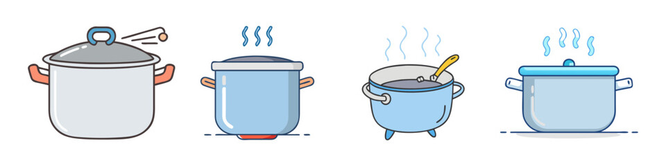 cooking pot icon, cooking pot vector illustration-simple illustration of cooking pot, perfect for cooking pot logos and icons