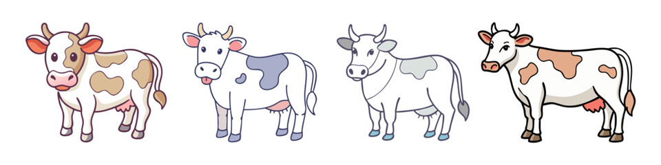 cow icon, cow vector illustration-simple illustration of cow, perfect for cow logos and icons