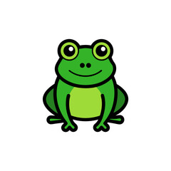 frog doodle icon vector illustration on transparent background