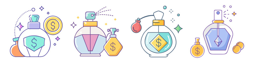 expensive perfume icon, expensive perfume vector illustration-simple illustration of expensive perfume, perfect for expensive perfume logos and icons
