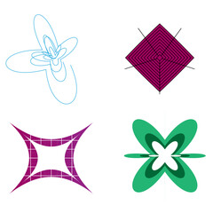 set of colorful flower, set of flower, parttern