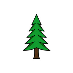 Obraz premium christmas tree vector illustration