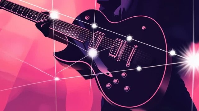 Electric Guitar Vector Illustration for Rock and Blues Music Design