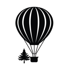 Naklejka premium large hot air balloon