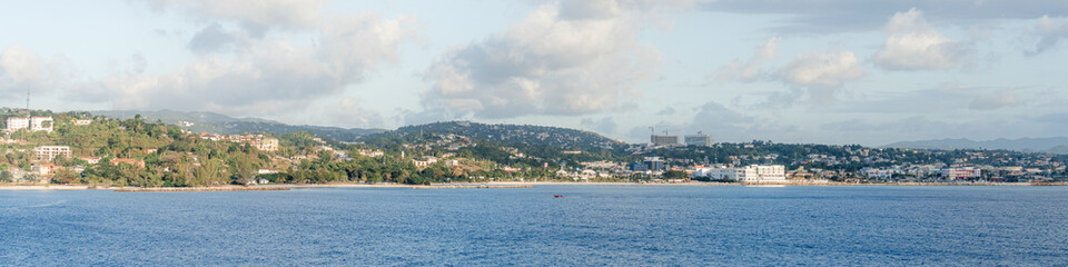 Fototapeta premium Panorama of Montego Bay Jamaica and the coast