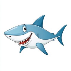 Obraz premium Cartoon shark character