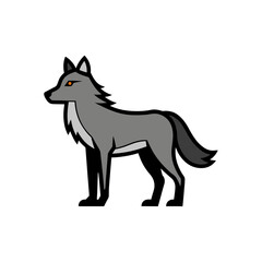 vector illustration of a wolf
