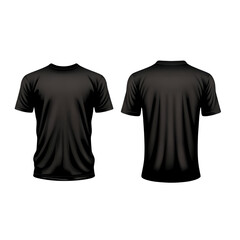 Black t shirts with unique back designs, featuring starburst and dripping effect, displayed on plain background. shirts are short sleeved and casual, suitable for everyday wear