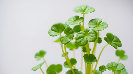 Obraz premium Healthy vegetable Indian pennywort on transparent background