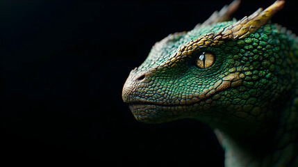 Fototapeta premium Profile View Of Small Dragon