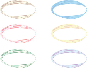 pastel colorful abstract pattern creative ovals set vector