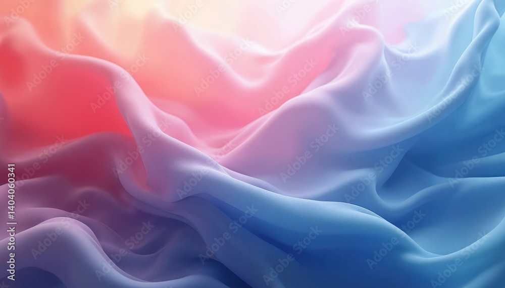 Poster abstract background with soft gradient flowing fabric. color palette features smooth transitions. mo