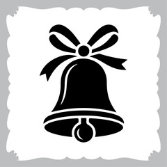 Sleek Christmas Bell Silhouette Art