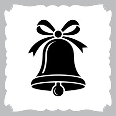Decorative Winter Bell with Ribbon Design