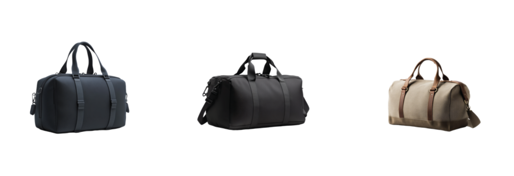 Variety of stylish modern bags with handles and straps for fashionable everyday use