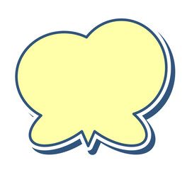 カラフルな吹き出し単体 立体的 ベクターデータ チラシ・雑誌・Web・動画素材 イエロー