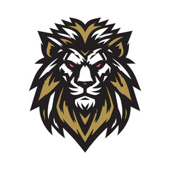 Fierce Lion Mascot Logo – Bold Tribal Vector Design for Sports and Gaming