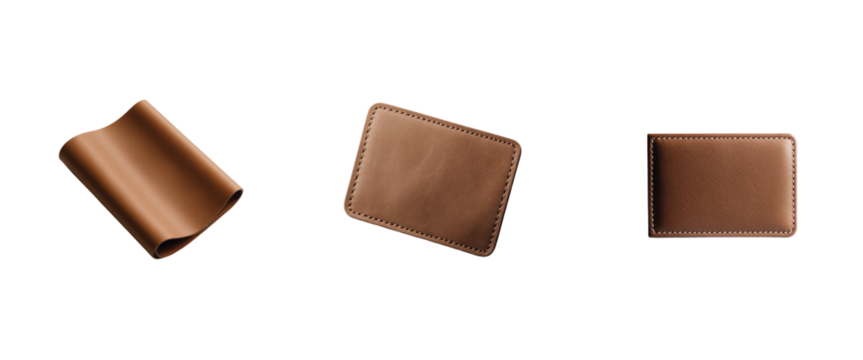  vintage brown leather wallets 