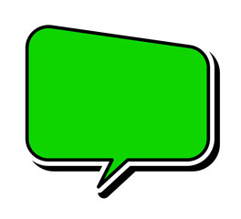 カラフルな吹き出し単体 立体的 ベクターデータ チラシ・雑誌・Web・動画素材 黄緑