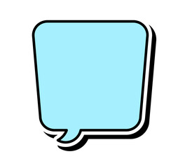 カラフルな吹き出し単体 立体的 ベクターデータ チラシ・雑誌・Web・動画素材 水色