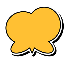 カラフルな吹き出し単体 立体的 ベクターデータ チラシ・雑誌・Web・動画素材 オレンジ