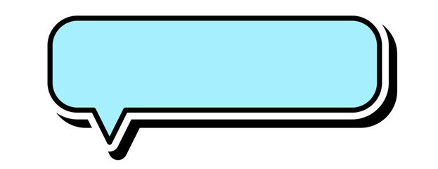 カラフルな吹き出し単体 立体的 ベクターデータ チラシ・雑誌・Web・動画素材 水色