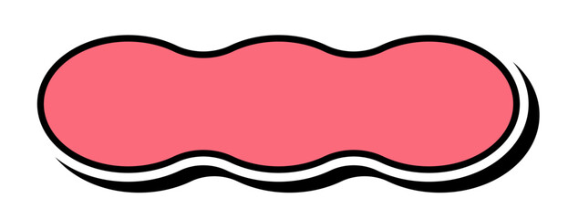 Obraz premium カラフルな吹き出し単体 立体的 ベクターデータ チラシ・雑誌・Web・動画素材 赤