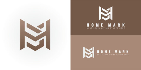 The geometric emblem skillfully integrates the initials HM into a cohesive and stable structure. Tailored for the Real Estate and Construction sectors, the logo signifies stability and foundation
