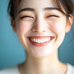 Woman Smiling Close Up, Positive Emotion,  Beauty, Portrait