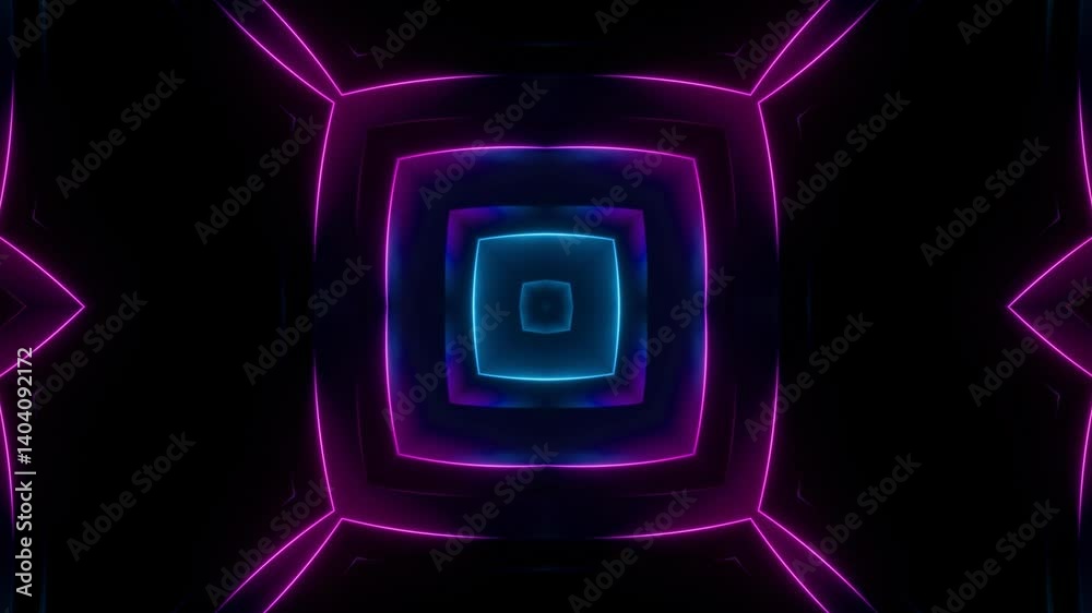 Canvas Prints abstract colorful glowing shapes neon light background video, wallpaper 4k seamless loop motion grap