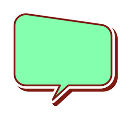 カラフルな吹き出し単体 立体的 ベクターデータ チラシ・雑誌・Web・動画素材 黄緑
