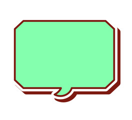 Naklejka premium カラフルな吹き出し単体 立体的 ベクターデータ チラシ・雑誌・Web・動画素材 黄緑