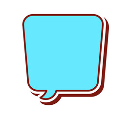 カラフルな吹き出し単体 立体的 ベクターデータ チラシ・雑誌・Web・動画素材 水色