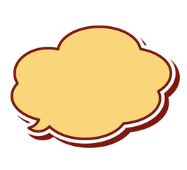 カラフルな吹き出し単体 立体的 ベクターデータ チラシ・雑誌・Web・動画素材 黄色