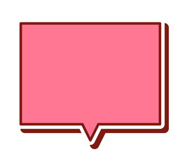 カラフルな吹き出し単体 立体的 ベクターデータ チラシ・雑誌・Web・動画素材 ピンク