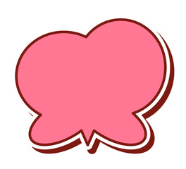 カラフルな吹き出し単体 立体的 ベクターデータ チラシ・雑誌・Web・動画素材 ピンク
