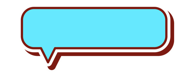 カラフルな吹き出し単体 立体的 ベクターデータ チラシ・雑誌・Web・動画素材 水色