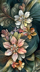 Harmonious Botanical Tapestry: A Fusion of Traditional and Contemporary Floral Design