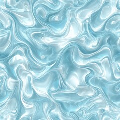 Fototapeta premium Seamless pattern of light blue water showcasing delicate ripples and swirls. Abstract background with detailed texture highlights natural beauty. High-resolution digital illustration.