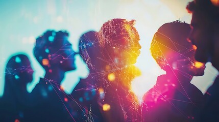 Teamwork, meeting and ideas for solution or decision for business, workplace or company. Group, people and discussion with technology in planning, collaboration for growth in brainstorming or project
