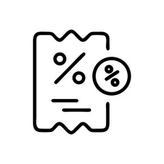 Discount sale tag with percentage symbol illustration