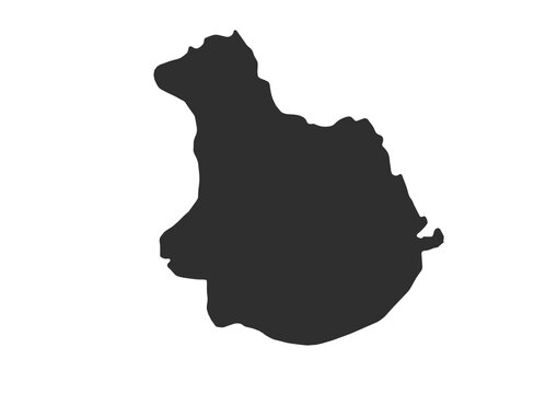 leyte island silhouette vector map