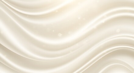 Obraz premium Wavy Beige Fabric Background with Soft Lighting Effect