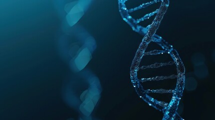 DNA Strand in Blue