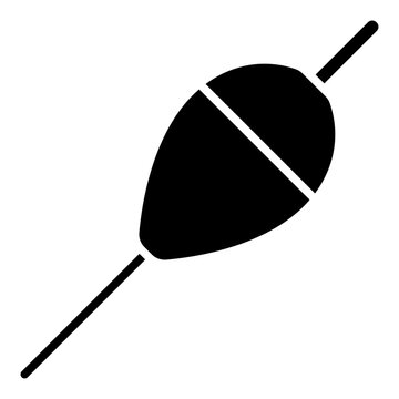 recommend clip art: Fishing float, bobber glyph solid icon