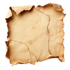 Fototapeta premium Aged parchment with torn edges, conveying a sense of history and authenticity.